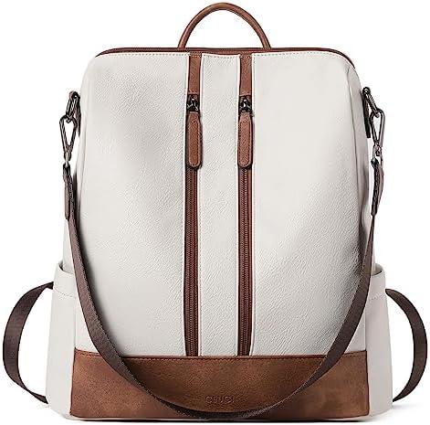 CLUCI Leather Backpack Purse for Women Convertible Travel Ladies Designer Fashion Casual College Shoulder Bag