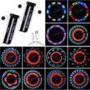 Zacro Bike Wheel Lights, 2 Pack LED Bike Spoke Lights, Safety 32 Bright Patterns Bike Tire Lights for Kids & Adult, Waterproof Bicycle Rim Lights for Night Riding, Basic/Upgraded Rechargeable Model