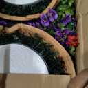 2 Sets Artificial Hanging Flower for Outdoors, Fake Hanging Basket for Outside,2 Hanging Basket with 26 Pcs Faux Silk Flowers for Porch, Balcony and Patio Decor(Mixed)