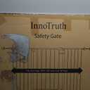 InnoTruth 28.9-49" Baby Gate for Stairs, 30" Tall Extra Wide Dog Gates for Doorways One-Hand Opening, Easy Walk Thru Dual Lock Dog Gates for The House, Hallways, Bedrooms, Easy Install Kid Gate,White