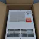 9815WH High Capacity Wall Heater with Built-In Adjustable Thermostat for Indoor Use, 1500W/750W, 120/240V, White