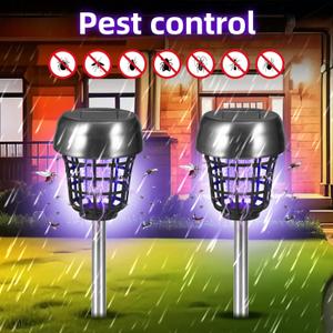 4 Pack Solar Bug Zapper Outdoor Waterproof, Upgraded Mosquito Zapper & Killer for Gnats, Flies, Insects
