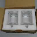 Volisnova 2 Pack Farmhouse Apothecary Jars with Lids - Glass Qtip Dispensers and Cotton Ball Holders for Bathroom Vanity Storage and Organization with 8 Pcs Wterproof Labels (Clear Glass)