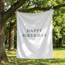 Oudain 2939 Inch Happy Birthday Burlap Banner, Fabric Party Decorations Backdrop, Boho Rustic Photo Props Sign with Hanging String for Birthday Party Indoor Outdoor Yard Wall Decor