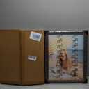 14x18 Wood Frame Brown Blue, Vintage 18x14in Floral Picture Frames, 14 x 18inch Gallery Photo Pic Display with HD Plexiglass, 1.4in Widen 1in Thick, Horizontal Vertical Wall Display