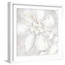 ART.COM Wall Art Print Fleur Blanc 1 on White Frame by Jurgen Gottschlag, 13in x 13in