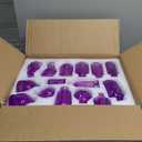 Glass Bud Vases in Bulk Set of 30 Pcs,Small Glass Vases for Flowers as Wedding Centerpieces for Tables,Clear Flower Vases Suitble for Wedding Decorations,Home Decor (Light Purple, 30 Pcs)