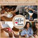 Coffee Snob Wooden Desk Sign Bar Room Decor Home Office Kitchen Shelf Counter Cubicle Accessories Gifts For Coffee Lovers Espresso Fans Enthusiasts