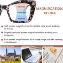 4 Pack Progressive Multifocal Reading Glasses for Women Oprah Style Blue Light Blocking Computer Readers
