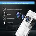 2PC Car Door Light Projector, Customized Logo Door LED Lights Compatible with 1/2/3/4/5/6/7/X/Z/M/GT Series M Car Accessories