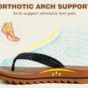 ONCAI Flip Flops for Women, Beach Thong Sandals Womens with Arch Support, Dressy Rhinestone Comfortable Yoga Mat and Non Slip Rubber Soles for Summer US Size 5-11 (8, Black/Khaki)