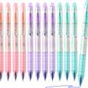 Temiary 12 Pcs Retractable Erasable Gel Pens, Gel Ink Pen with Eraser, 0.5 mm Fine Point Smooth Writing for Journaling Note Taking Crossword Puzzles (Blue Ink)