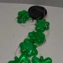 Green Shamrock Solar Garden String Lights for St. Patricks Day Outside Decorations,50LED Solar Shamrock Lights Lucky Irish Day Gifts Decor,Solar Pathway Lights for Yard Home Spring Decor