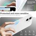 GONEZ Magnetic for iPhone 17 Case, [Compatible with MagSafe] Anti-Scratch Microfiber Lining & Screen Protector, Silicone Camera Control, Shockproof Slim Phone Cover 6.3 inch, White