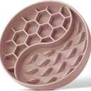 ZOURYNUA Slow Feeder Dog Bowls, Silicone Pet Food Bowls with Suction Cups, NonSlip Dog Feeding Slow Down Pet Eating Speed for Fast Eaters, Anxiety Relief & Fun Added (Pink)