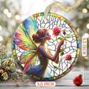 Christmas Ornaments, 3.5 Inch Ceramic Fairy Hanging Ornament, Christmas Tree Ornaments, Gifts for Girlfriend, Xmas Gifts, Unique Gift Idea, Perfect for Holiday Party, Tree, Window, Wall Decor