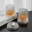 TarnorLer Rotating Whiskey Cup With Led Lamp Holder Suitable For Bourbon Whiskey, Scotch Whiskey Cocktails Unique Gift For Men'S Dad And Husband Bartenders Cool Bar Accessory For Home Bars