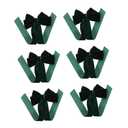 GALPADA 6pcs Velvet Hair Bow Clips for Women Green Duckbill Snap Hairpins Featuring Firm Grip Soft Fabric Ribbon Bows for Daily Wear Parties and Outdoor Events