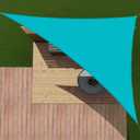 Patio Paradise 16' x 16' x 22.6' Waterproof Sun Shade Sail Triangle Right, UV Block Sunshade Canopy Outdoor Patio Covers Shade Cloth Tarp for Backyard Deck Garden Awning (Customized), Turquoise