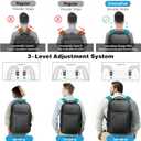 Large Rolling Backpack for Women&Men, 50L Work Backpack with Wheels, Business Laptop Backpack with USB Port,TSA Lock Carry On for Travel, College, Teacher