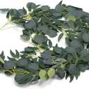 GLOGLOW Artificial Flower Garland, Plant Vines Hanging WallMounted Rattan Greenery Decor for Home Garden Hotel Wedding Party DecorationArtificial Plants & Greenery