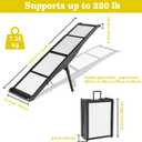 Dog Car Ramps, 8 Heights Support Legs 220lbs Non-Slip Large Dogs | Carry-On Size for Easy StoragePortable & Heavy-Duty BuildEasy to Clean