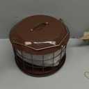 Kingsyard Bluebird Feeders for Outdoors Hanging, All Metal, Cage Bird Feeder with Tray, Squirrel Proof & Weatherproof, Easy to Refill & Clean (Brown)