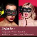 Masquerade Mask for Women Venetian Party Mask Costume Mask with Feathers for Cosplay, Halloween Prom Ball Decor