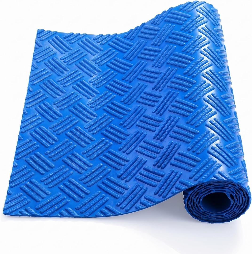 24" x 36" Swimming Pool Ladder Mat, Protective Pool Ladder Pad Step Mat with Non Slip Texture for Above Ground Swimming Steps Liners and Stairs(Striped)