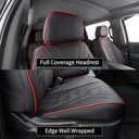 EKR Custom Seat Covers for Chevrolet Tahoe 8-Seats 2025-2026,Full Set
Fits LS,LT,Premier,RST,Z71(2nd row 40/60 Split),Faux Leather 1:1 Custom Full-Coverage Seat Cushion(Black-Red Trim)