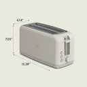 bella 4 Slice Slim Toaster, Fits-anywhere Kitchenware, 6 Setting Shade Control with Reheat & Cancel Buttons, Fits Sourdough, 10 Long Slot, Anti Jam & Auto Shutoff, 900 Watt, Oatmilk