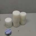 3 Pack 3x4, 6, 8 Hand Poured White Dripless Pillar Candles, Soy Candles, Non-Toxic, Unscented, Smokeless, for Power Outages & Emergency