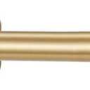 Modern Curtain Rods, 1Inch Diameter Decorative Single Window Rod Telescoping 84-134 Inch Adjustable Drapery Rods Warm Gold Color For Bedroom Living Room Kitchen Office