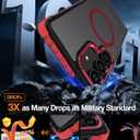 DEERLAMN Strong Magnetic Case for Samsung Galaxy S24 Plus/S25 Plus 6.7-Inch,[Compatible with Magsafe][Military Grade Drop Protection] Translucent Matte Shockproof Protective Phone Cover, Frosted Red