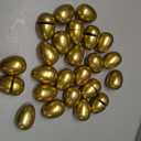 24 Pcs Golden Easter Eggs,Fillable Empty Easter Eggs,2.4 x 1.6 in Shiny Metallic Gold Plastic Eggs,Easter Treats Fillers,Easter Basket Stuffers Eggs,DIY Easter Party Favors,Easter Decoration