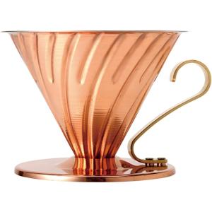 HARIO VDPR-02-CP V60 Copper Dripper for 1-4 Cups, Coffee, Hand Drip, Made in Japan