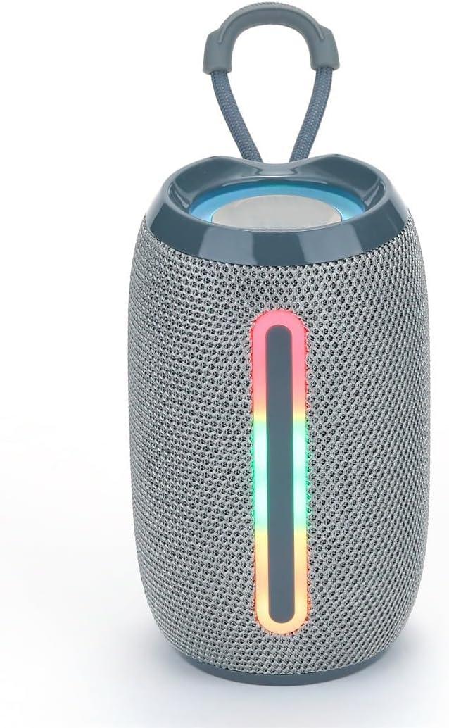 Bluetooth Portable Speaker, Wireless Bluetooth Speaker V5.1USB Card for Outdoor, Travel, Beach, Camping Gray