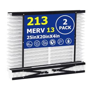 ShueBee 213 Replacement Filter Compatible with AprilAire Whole House Air Purifier 1210, 1620, 2210, 2216, 3210, 4200 Furnace Air Purifier, MERV 13 Filters, Size: 20x25x4, 2 Pack