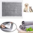 Kathson Rabbit Pee Pads Disposable Cage Liners 50PCS All Absorb Black Carbon Odor Control Bunny Training Accessories with Quick-Dry Surface for Puppy Guinea Pig Kitten Hedgehog Small Animals