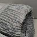 Homemate Electric Heated Blanket King Size - 100"x90" Heating Blanket King Size Dual Control 1/2/4/6/8 Hours Auto-Off 10 Heat Level Over-Heat Protection Soft Flannel Sherpa ETL Certification (Light Grey (Striped))