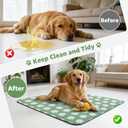 LOOBANI Washable Puppy Pads: Waterproof Reusable Pee Pads for Dogs, Non-Slip and Leak-Proof Dog Pee Mat, Absorbent Dog Training Pads for Puppy Playpen, Crate, Potty Training, Green Daisy (36"x41", 2 Packs)