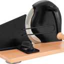 Manual Bread Slicer with Hand Crank- Adjustable Thickness Bread Cutter for Even Slices, Perfect for Homemade Sourdough, Sandwich, and More, Black (Black)