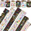 Tenceur 98.5 ft Motivational Bulletin Board Borders Classroom Decoration 6 Rolls Classroom Borders Set Scalloped Bulletin Board Trim for Back to School Office Home Chalkboard Wall