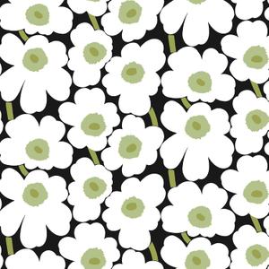 Marimekko Black Pieni Unikko Peel & Stick Wallpaper (MKS4494)
