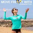 Kanu Surf Womens Gabby UPF 50+ Long Sleeved Active Rashguard & Workout Top (Medium)