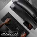 ULTRARM Moodular Wooden Monitor Stand 33.4 (85cm) Desk Organizer with Metal Slide Rails for Drawer, Tray, Laptop, Tablet, Phone & Headphones Customizable Riser for Organized Workspace Black MS85-B
