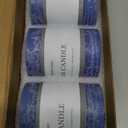 3x4 Inch Blue Pillar Candles Set of 3 - Hand-Poured Unscented Candles, Long Clean Burning, Large Big Candle, Smokeless Dripless Candle for Dinner Table, Wedding, Home, Bathroom, Rustic Decor
