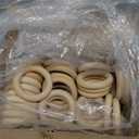 80 Pieces 2.9 Inch Unfinished Wooden Rings for Crafts Natural Solid Wood Circle for Macrame Handmade Project (Inner 1.9 inch)