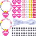 Ferreve 24 Sets Religious Mother's Day Beads Bracelet Crafts Kit Gifts Christian Bead Crafts DIY Religious Mom Blessed Bracelet Make Your Own Mom Party Favors Kits for Vbs Sunday School Making
