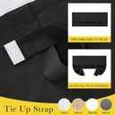 NICETOWN Black 100% Blackout Linen French Front Door Curtain for Window, 26"W x 69"L